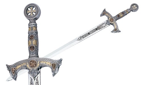 Espada Templaria en Plata