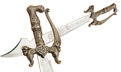 89 177 - Tipos de espadas árabes: cimitarra, kabila, jineta y alfanje