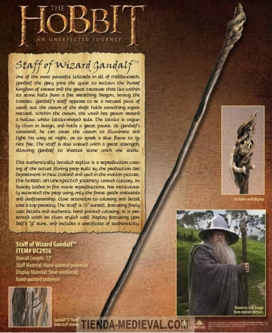 BASTÓN ORIGINAL DE GANDALF DEL HOBBIT