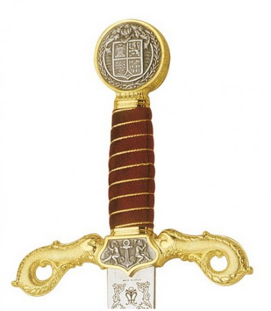 Espada de Cristobal Colón en Oro 392x450 - Espadas Cristobal Colón