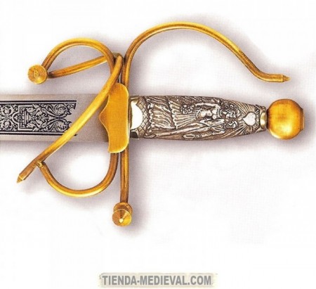 Puño espada Bodas con detalle de los novios 450x411 - Las Espadas del Cid Campeador usadas en Bodas y Comuniones