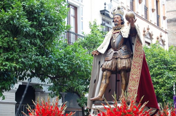 SAN FERNANDO EN PROCESIÓN - Espada Lobera de San Fernando III, Rey de Castilla y León