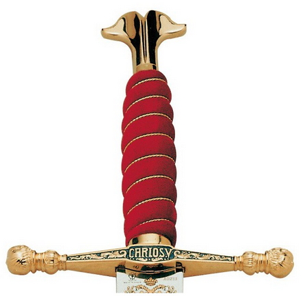 Espada Mandoble Carlos V en oro - Espadas Carlos V
