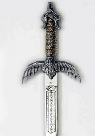 Espada Bárbaros, plata y latón