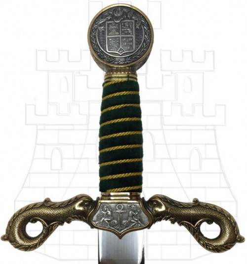 Espada Cristóbal Colón en oro - Quiero una espada Toledana