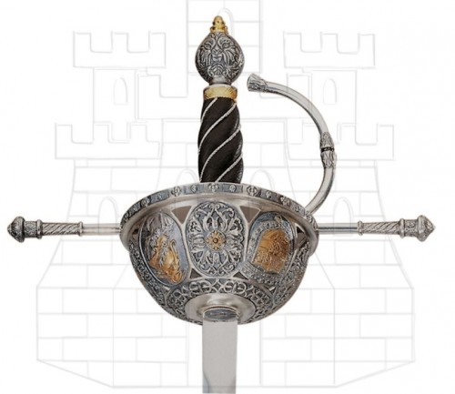 Espada Cazoleta Española siglo XVI 1 - Espada Cazoleta Artesanal