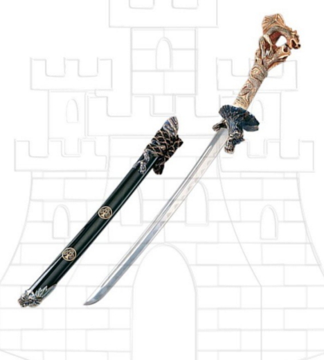 Wakizashi puño 2 dragones