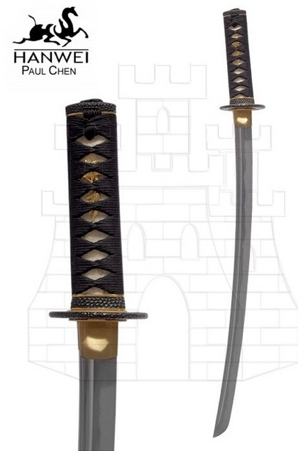 Wakizashi Espada de Entrenamiento Japonesa Hecha de Polipropileno con Tsuba 60 cm