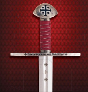 Espada Templaria funcional con vaina