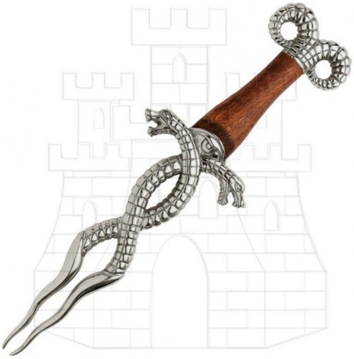 Daga Serpiente Conan - Cuchillos Vikingos Seax acero de Damasco