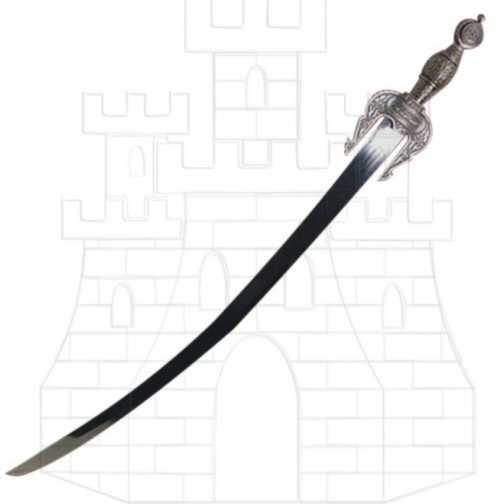 Espada kabila árabe plata - Tipos de espadas árabes: cimitarra, kabila, jineta y alfanje