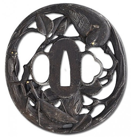 Tsuba Katana Oriole Daisho Golden