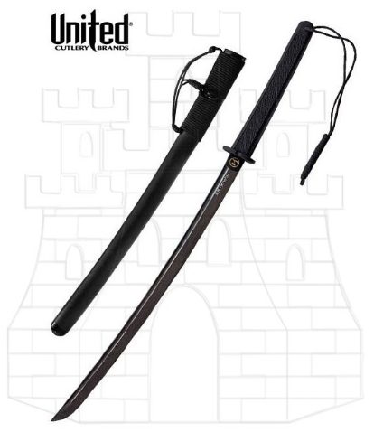 Wakizashi táctica en damasco negro