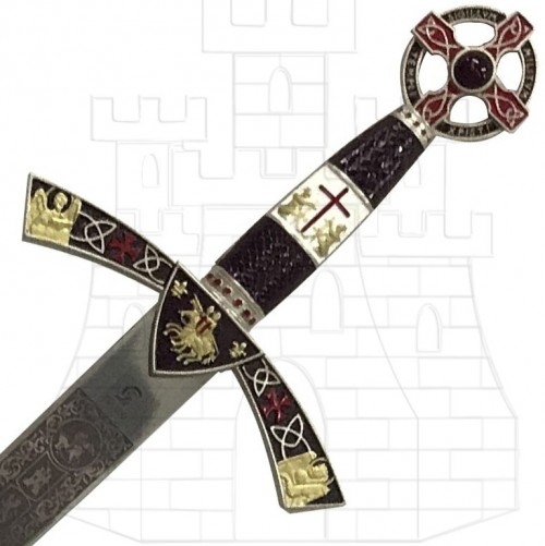 Espada Templaria decorada - Espadas de lujo de la marca toledana Art Gladius