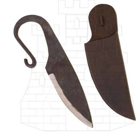 Cuchillo vikingo forjado a mano - Daga Mano Izquierda Deschaux, siglo XVI