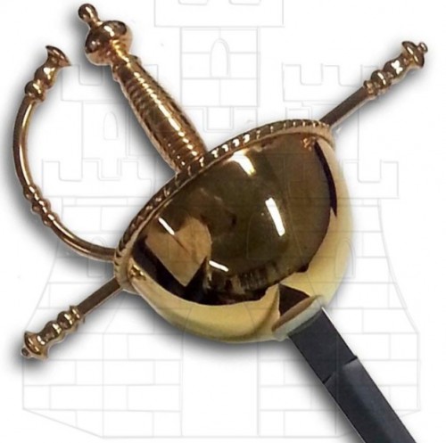 Espada Cazoleta Espa&ntilde;ola - Espadas rapieras o roperas de taza y de lazo