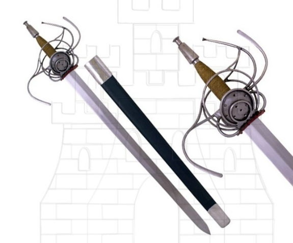 Espada Rapiera alemana del siglo XVII 575x478 - Spade tedesche: storia, tipi e guida completa per comprendere repliche e modelli