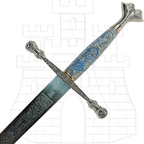 Espada Carlos V con puño cincelado