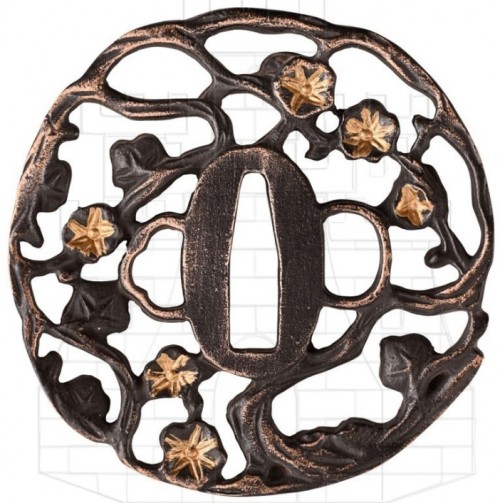 Tsuba flor dorada John Lee