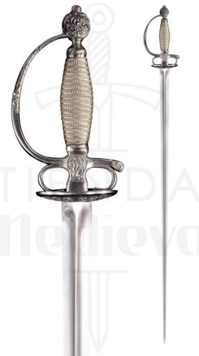 Espadín Europeo funcional Siglo XVII - Espada Ropera de Lazo siglos XVI y XVII