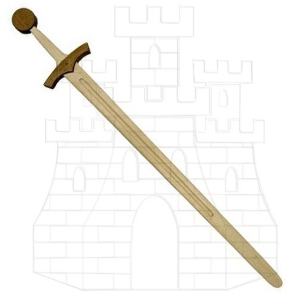 Espada medieval madera 1 mano prácticas