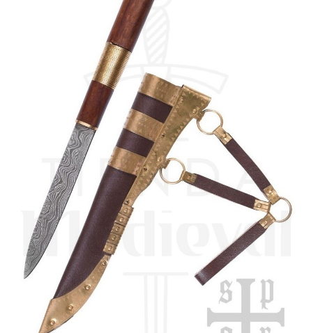 Cuchillo Seax Damasquino