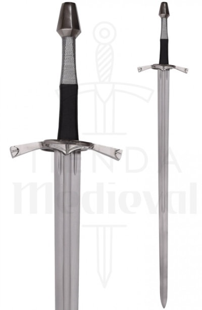 Espada Medieval Renacimiento Larga Con Anilla Y Vaina S. XV