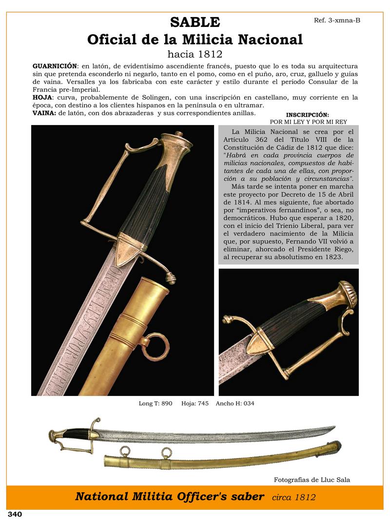 SABLE OFICIAL DE LA MILICIA NACIONAL HACIA 1812.jpg 1745255364 - Sable D'Officiers : L'Histoire Derrière La Milice Nationale