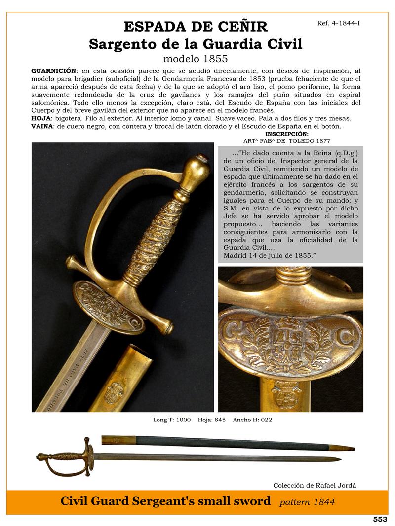 ESPADA DE CEIR.jpg 1748668166 - Belt Sword: Patent and History of the Civil Guard