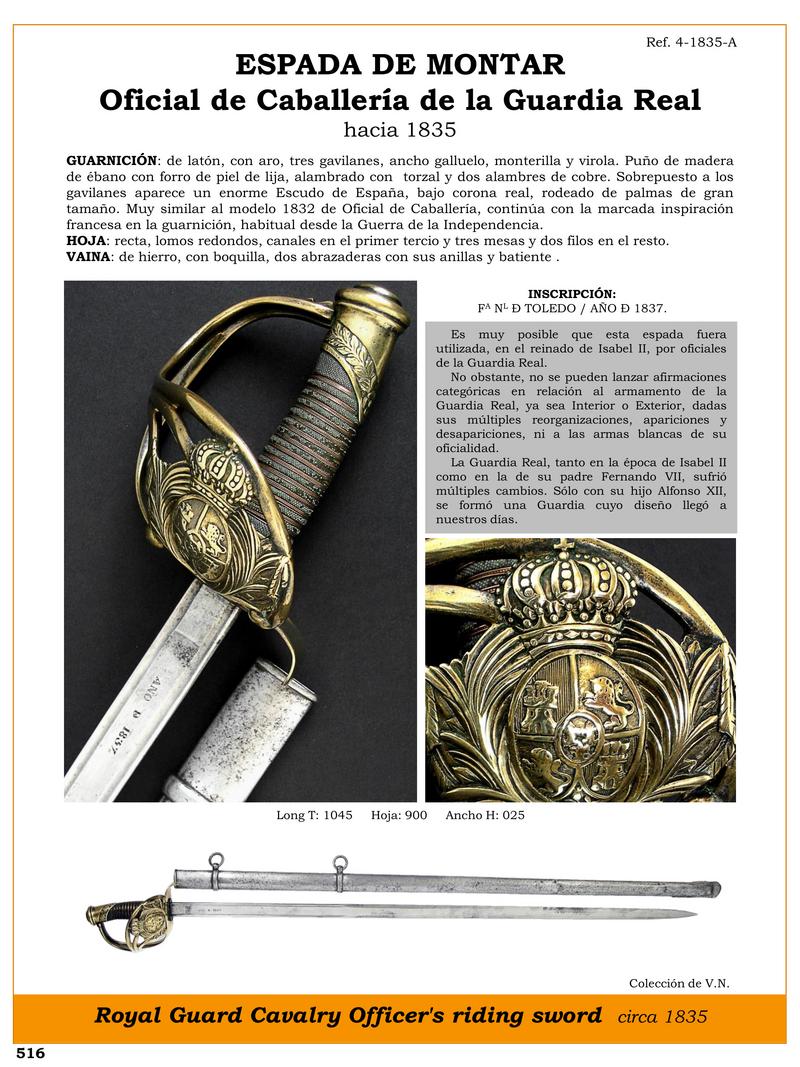 ESPADA DE MONTAR OFICIAL DE CABALLERA DE LA GUARDIA REAL HACIA 1835.jpg 1747976964 - Royal Guard Cavalry Sword: French Design of 1835