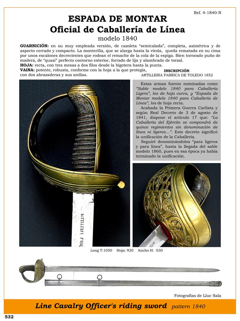 ESPADA DE MONTAR OFICIAL DE CABALLERA DE LNEA MODELO 1840.jpg 1748279368 - Épée de Cavalerie 1840 : Histoire et Caractéristiques Impressionnantes