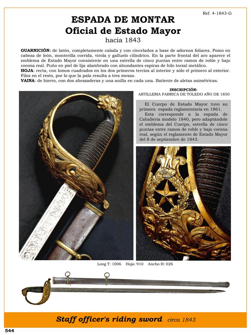 ESPADA DE MONTAR OFICIAL DE ESTADO MAYOR.jpg 1748516967 - Official Cavalry Sword: Elegance and History in 1843
