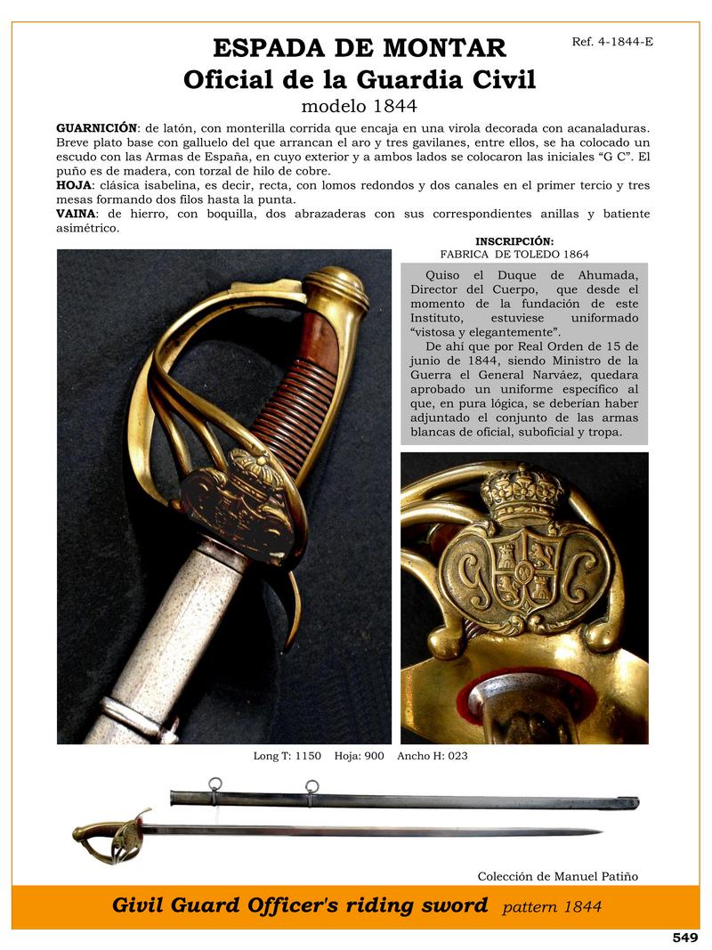 ESPADA DE MONTAR OFICIAL DE LA GUARDIA CIVIL MODELO 1844.jpg 1748603371 - Civil Guard Cavalry Sword 1844: Design and Elegance