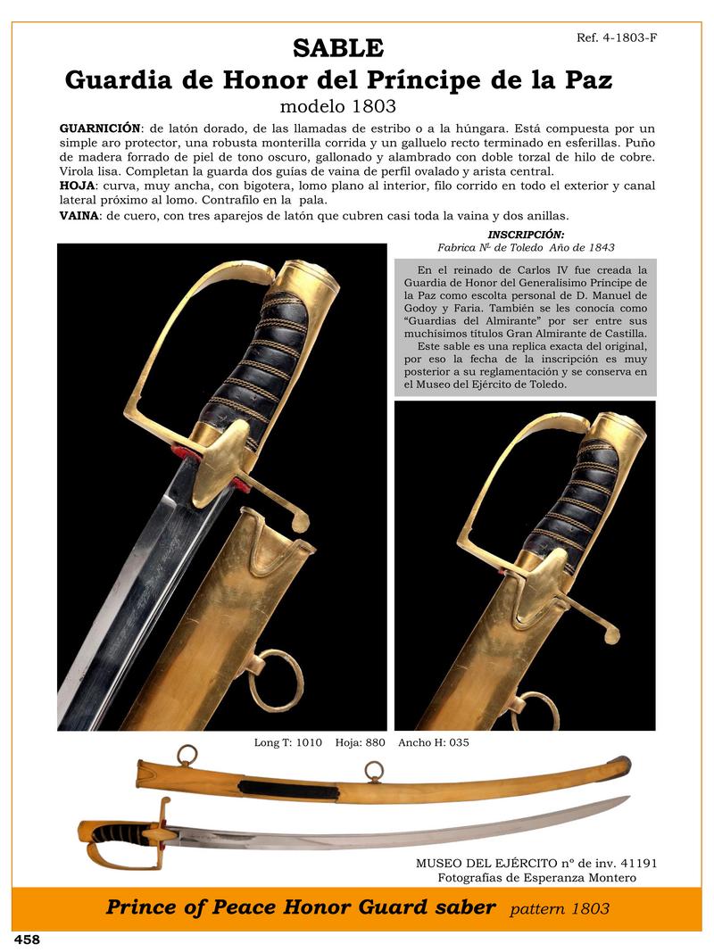 SABLE GUARDIA DE HONOR DEL PRINCIPE DE LA PAZ MODELO 1803.jpg 1746724170 - Honor Guard Sword Prince of Peace: Replica 1803