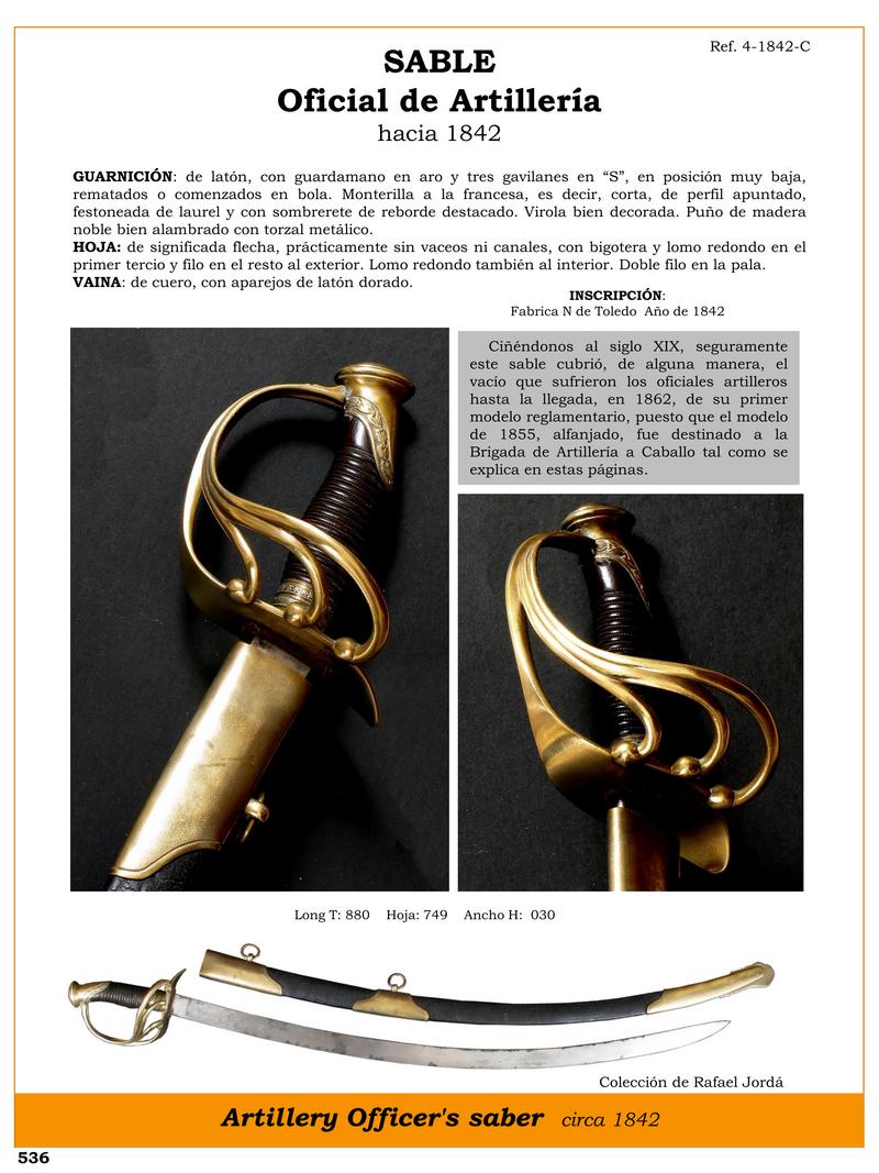 SABLE OFICIAL DE ARTILLERA HACIA 1842.jpg 1748365768 - Sciabola di artiglieria del 1842: storia e dettagli chiave