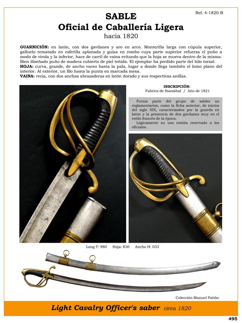 SABLE OFICIAL DE CABALLERA LIGERA HACIA 1820.jpg 1747523365 - Spadino ufficiale di cavalleria leggera: eleganza e storia