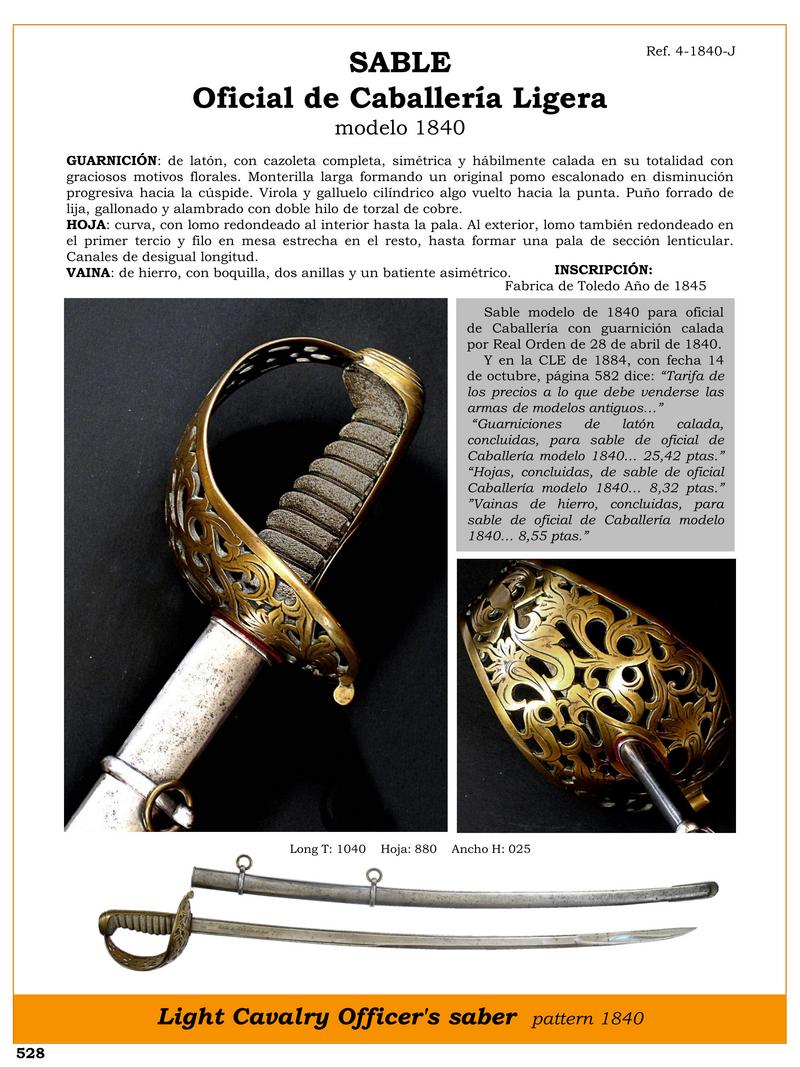 SABLE OFICIAL DE CABALLERA LIGERA MODELO 1840.jpg 1748214570 - Sabre de cavalerie légère 1840 : design et élégance inégalés