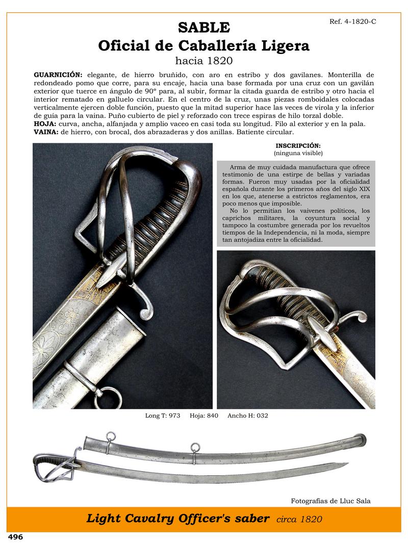 SABLE OFICIAL DE CABALLERIA LIGERA HACIA 1820.jpg 1747544967 - Sciabola da Cavalleria Leggera: Eleganza e Storia Militare