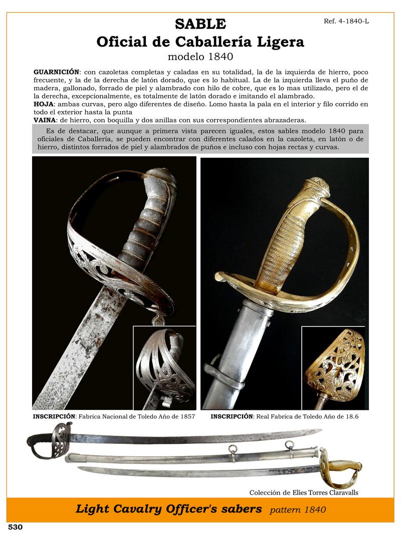 SABLE Oficial de Caballera Ligera modelo 1840.jpg 1748236170 - Sables de cavalerie légère 1840 : histoire et design unique