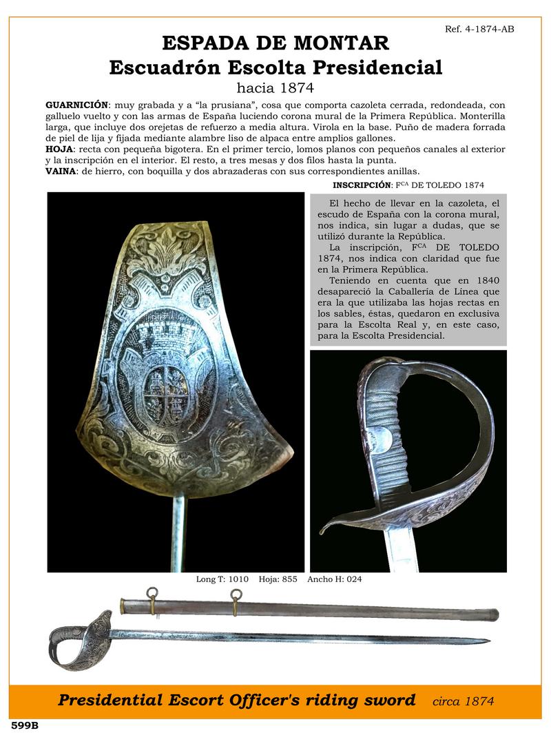1874 Presidential Escort Mounted Sword ESPADA DE MONTAR ESCUADRON ESCOLTA PRESIDENCIAL HACIA 1874.jpg 1749683363 - 1874 Presidential Escort Mounted Sword