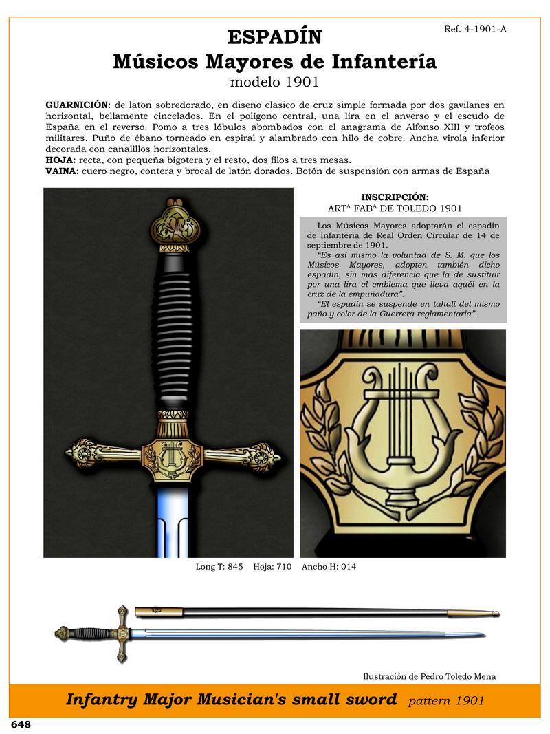 ESPADN MSICOS MAYORES DE INFANTERA MODELO 1901.jpg 1750720163 - Infantry Dirk 1901: Elegance and Military Tradition