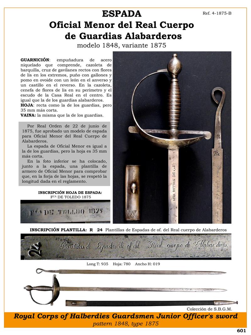 GUARNICIN ESPADA OFICIAL MENOR DEL REAL CUERPO DE GUARDIAS ALABARDEROS MODELO 1848 VARIANTE 1875.jpg 1749726625 - Official Minor Sword: Elegant and Exclusive Design