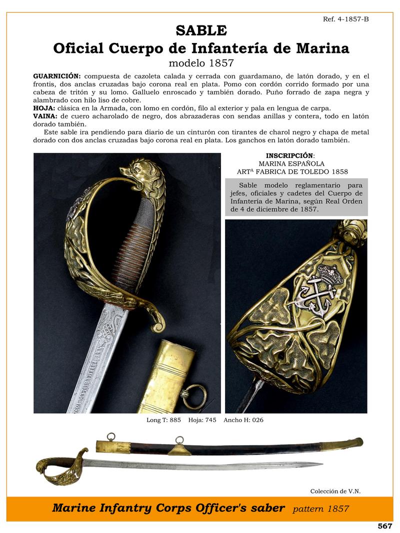 SABLE OFICIAL CUERPO DE INFANTERA DE MARINA MODELO 1857.jpg 1748970570 - Marine Infantry Saber: Design and Tradition 1857