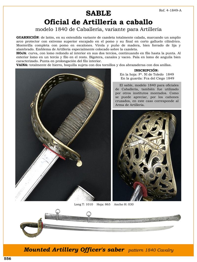 SABLE OFICIAL DE ARTILLERA A CABALLO.jpg 1748732965 - Sciabola da Artiglieria 1840: Storia e Design Unico