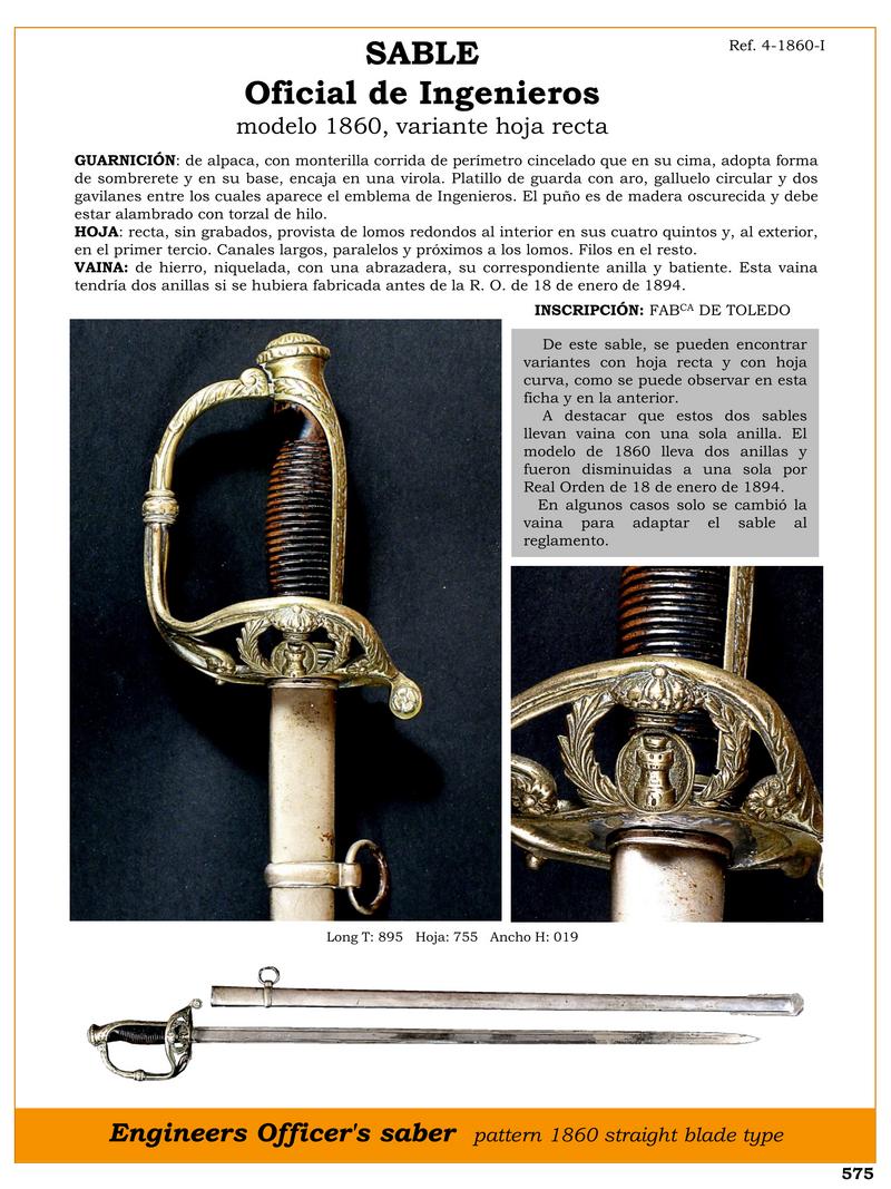 SABLE OFICIAL DE INGENIEROS MODELO 1860 VARIANTE HOJA RECTRA.jpg 1749143372 - Engineers' Sabre 1860: Unique Design and Exceptional Quality