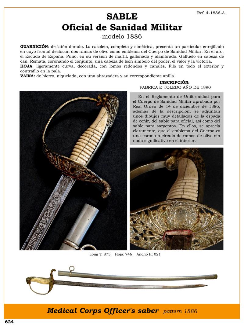 SABLE OFICIAL DE SANIDAD MILITAR MODELO 1886.jpg 1750201770 - Official Military Health Saber 1886: Elegance and Power