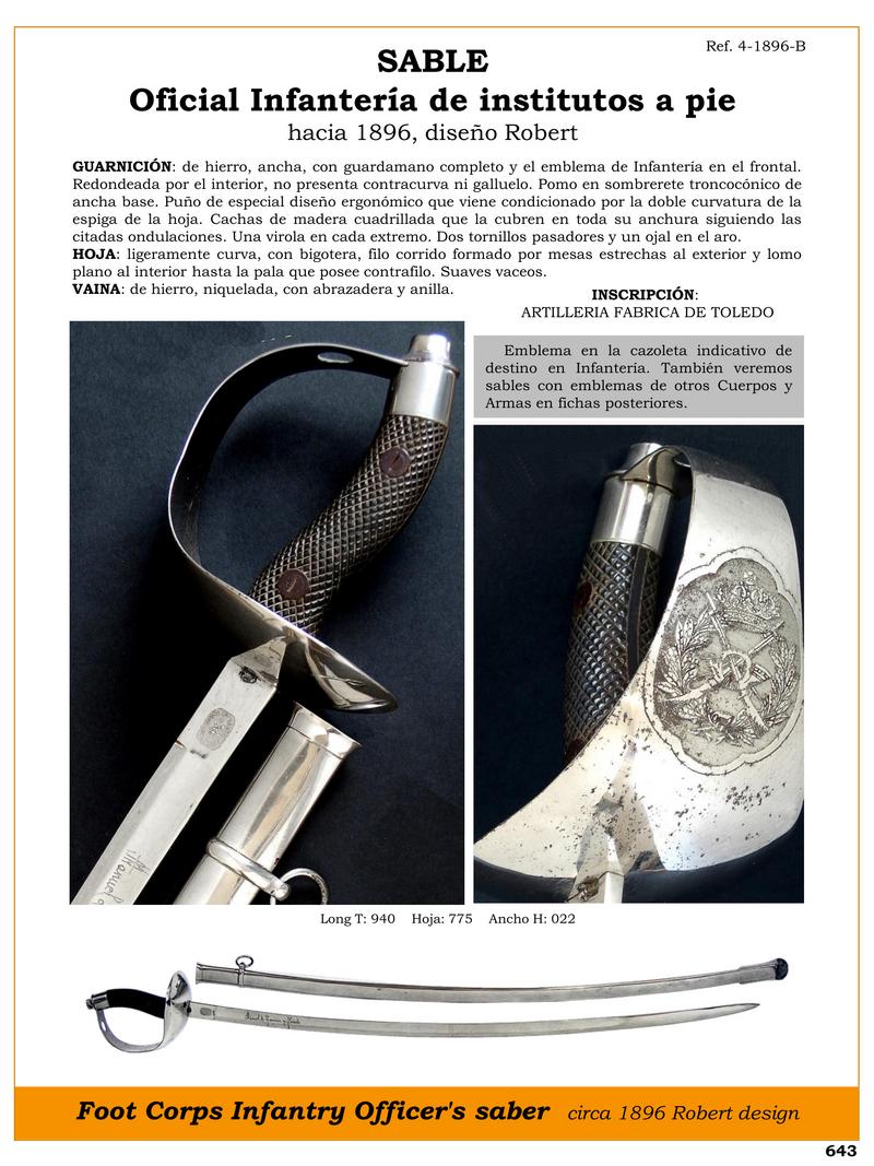 SABLE OFICIAL INFANTERA DE INSTITUTOS A PIE HACIA 1896 DISEO ROBERT.jpg 1750612168 - Infantry Officer's Saber: Exclusive Design of 1896
