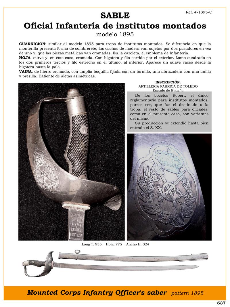 SABLE OFICIAL INFANTERA DE INSTITUTOS MONTADOS MODELO 1895.jpg 1750482574 - 1895 Infantry Officer's Saber: Elegance and Functionality