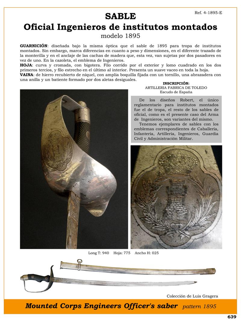 SABLE REF. 4 1895 E OFICIAL INGENIEROS DE INSTITUTOS MONTADOS MODELO 1895.jpg 1750525764 - Engineers' Saber 1895: Unique Design and Elegance