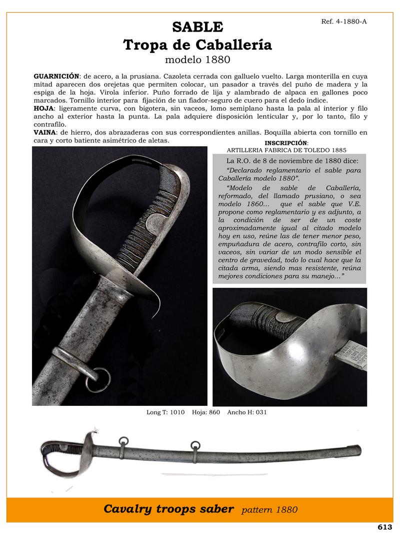 SABLE Tropa de Caballera modelo 1880.jpg 1749985768 - Sable de cavalerie modèle 1880 : conception prussienne innovante